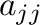 $a_{jj}$