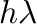 $h\lambda $