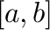 $[a,b]$