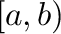 $[a,b)$